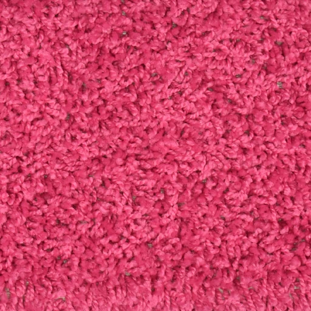vidaXL Covorașe pentru trepte scară, 15 buc., roz, 65 x 21 x 4 cm