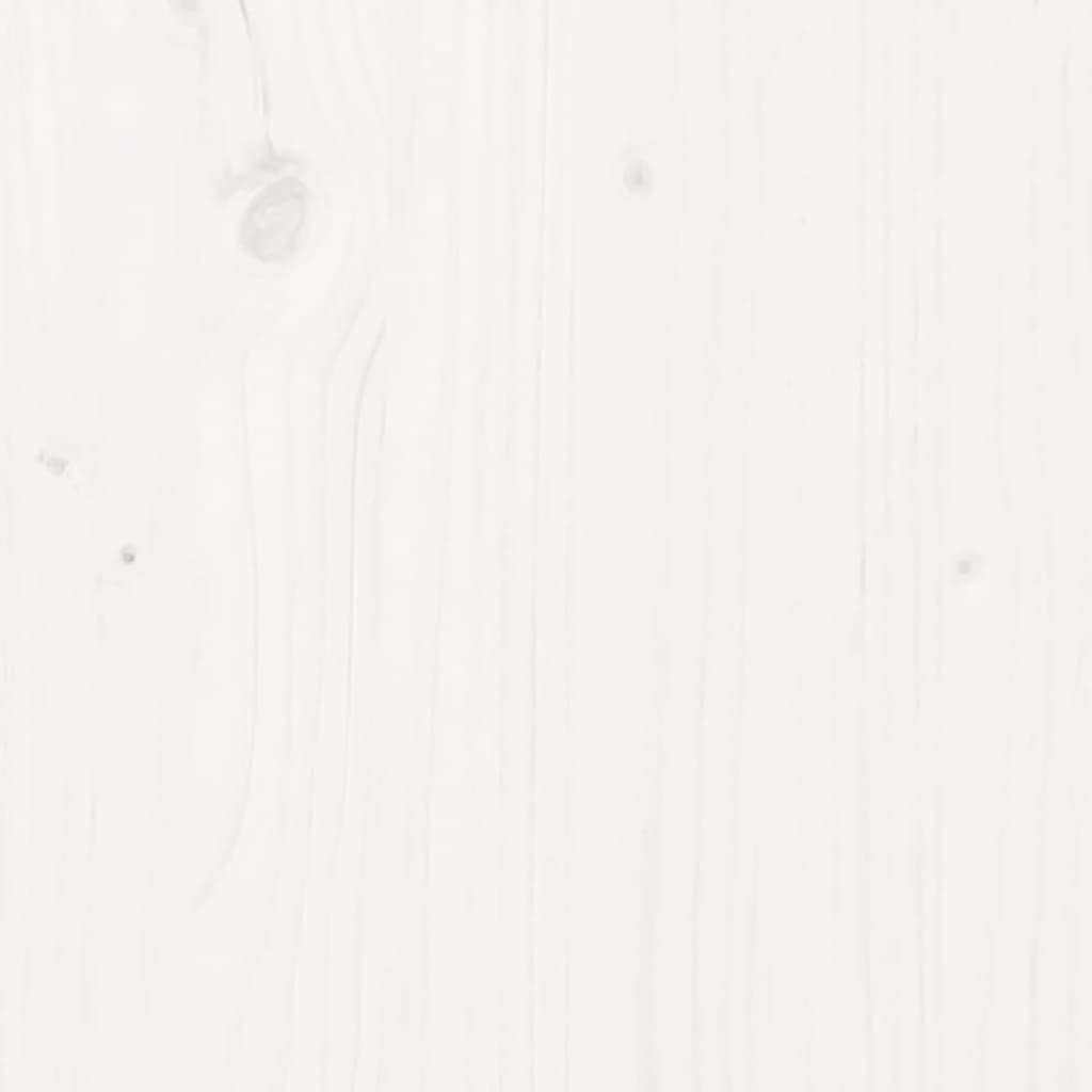 vidaXL Birou, alb, 110x53x117 cm, lemn masiv de pin
