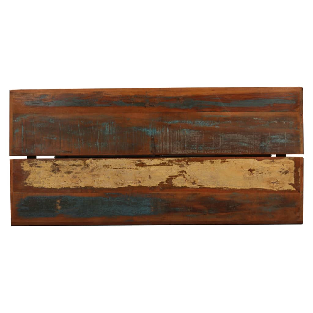 vidaXL Set mobilier bar, 7 piese lemn masiv reciclat și piele naturală