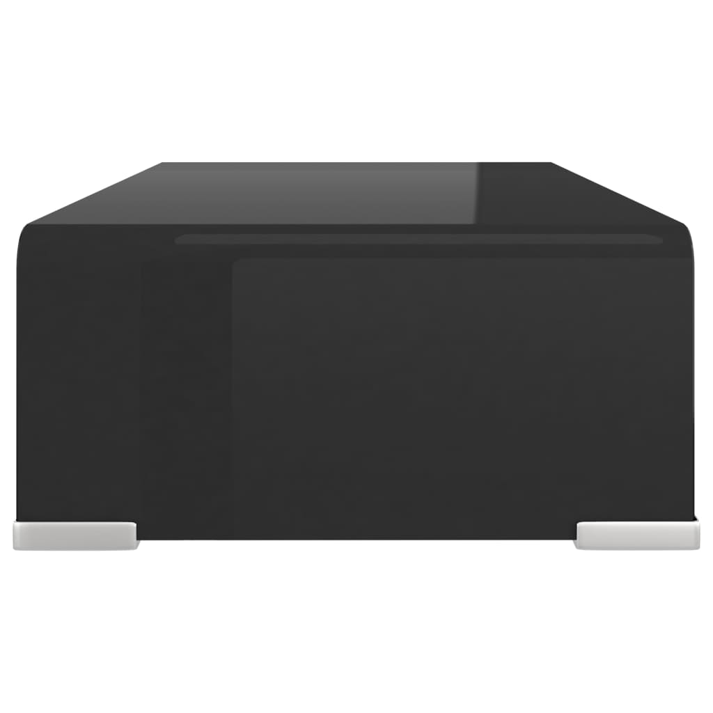 vidaXL Stativ TV/Suport monitor, sticlă, 40 x 25 x 11 cm, negru