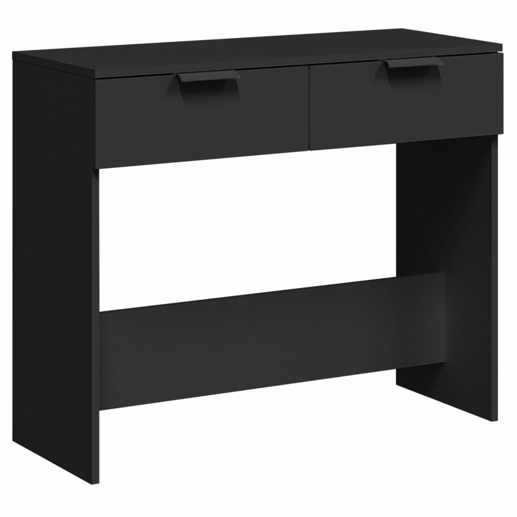 vidaXL Măsuță consolă, negru, 90x36x75 cm, lemn compozit