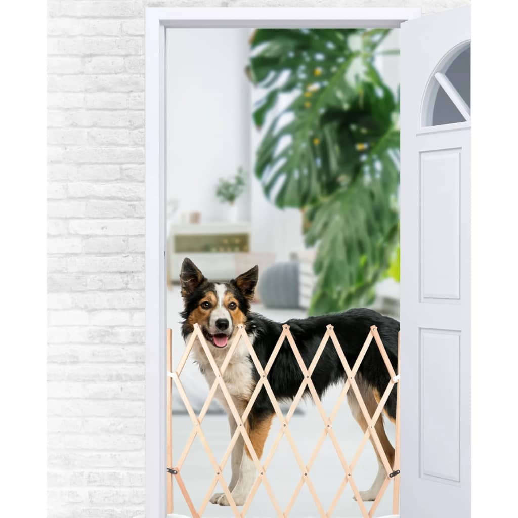 FLAMINGO Barieră extensibilă pentru câini Mont, 107x83 cm, din lemn