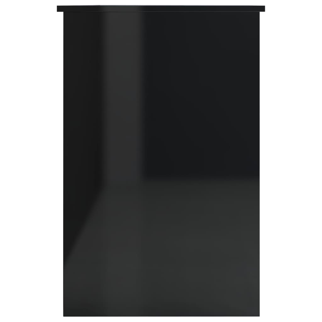 vidaXL Birou, negru foarte lucios, 100 x 50 x 76 cm, PAL