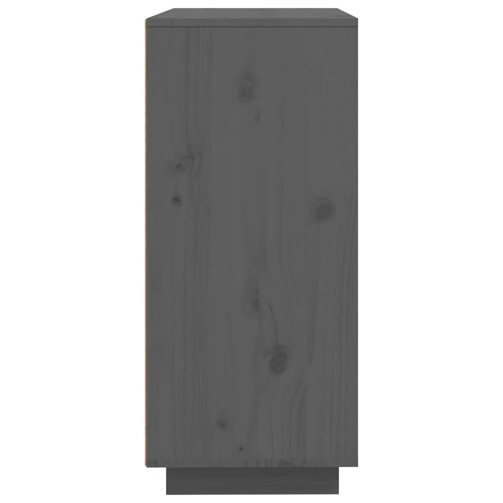 vidaXL Servantă, gri, 60x35x80 cm, lemn masiv de pin