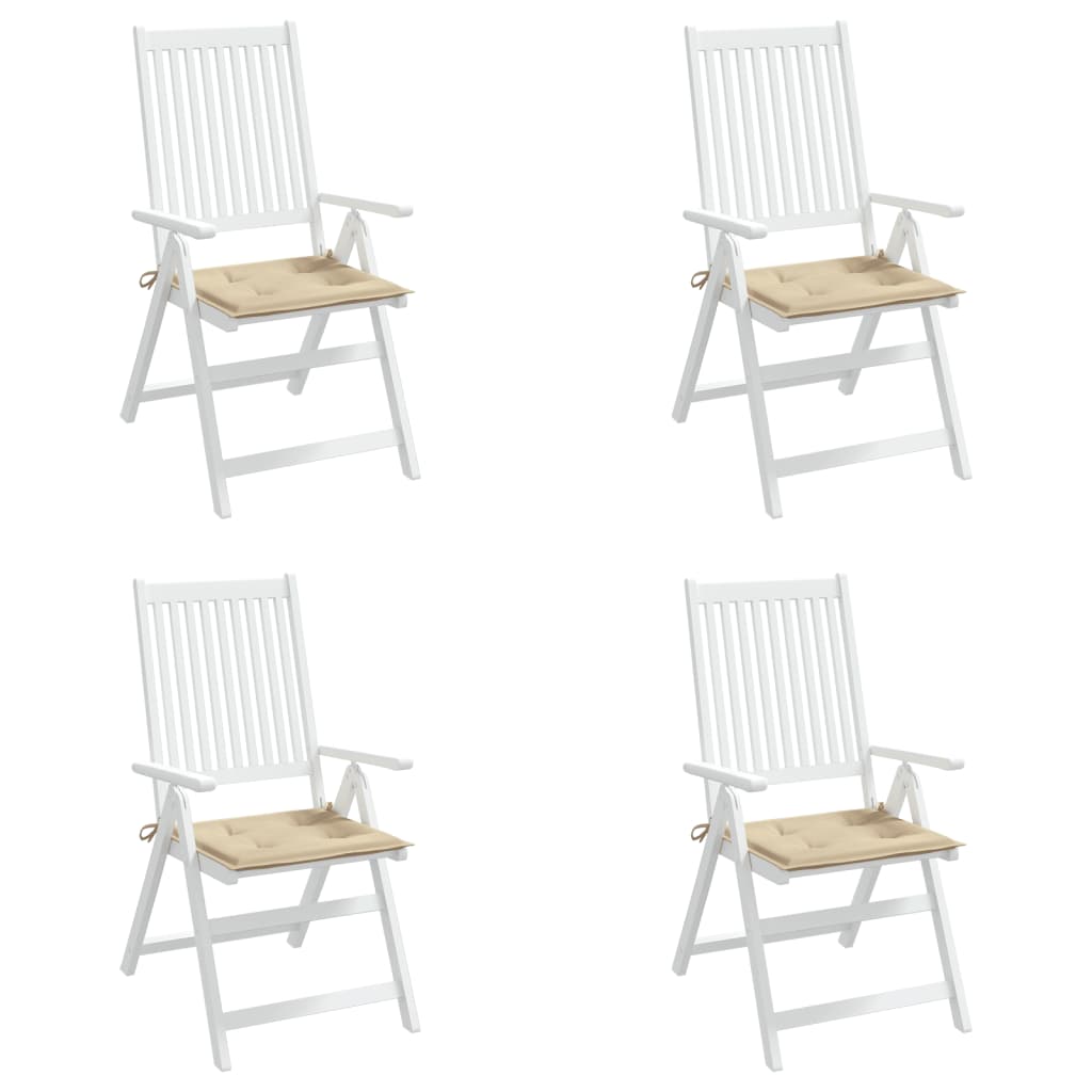 vidaXL Perne scaune de grădină 4 buc. bej 50x50x3 cm țesătură Oxford