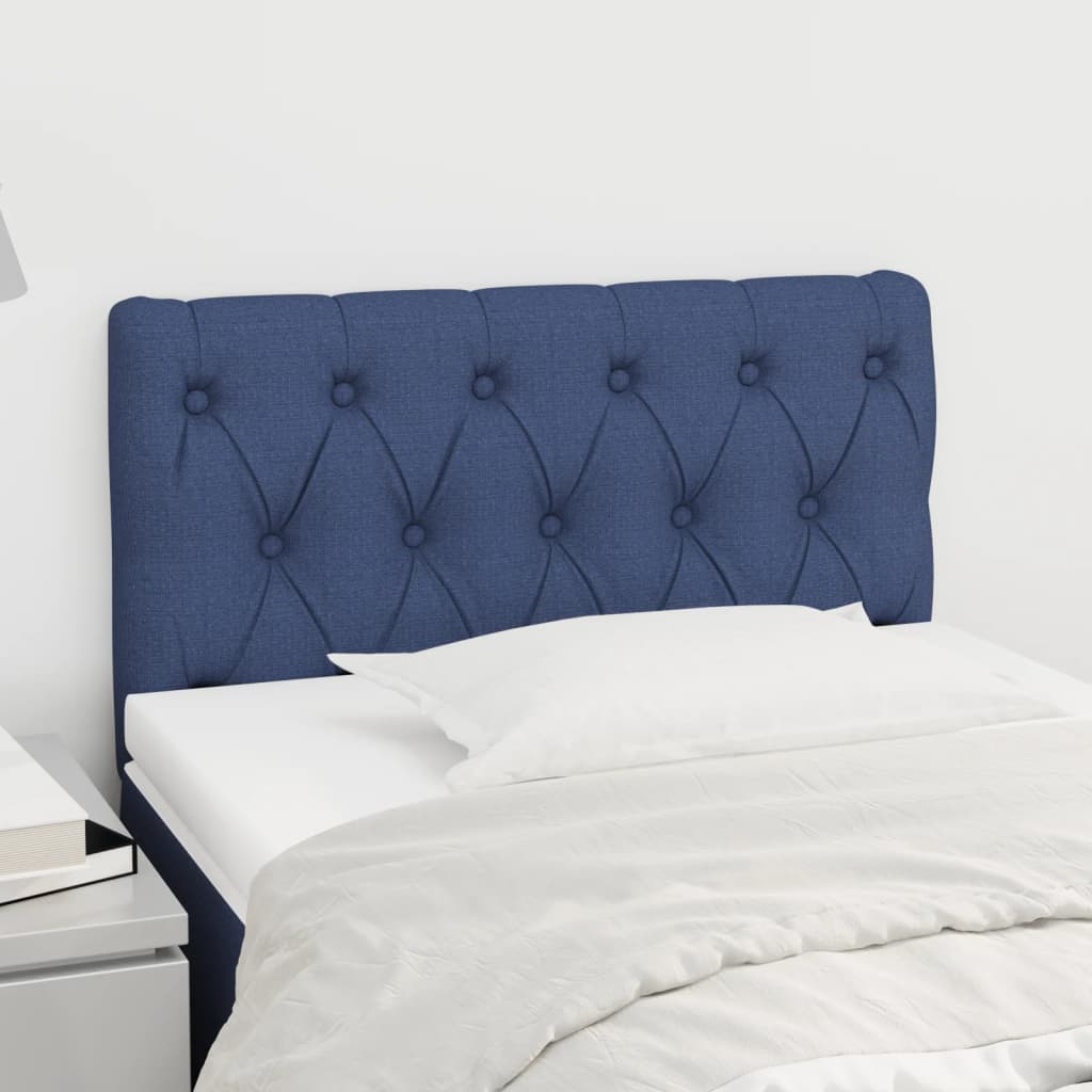 vidaXL Tăblie de pat, albastru, 80x7x78/88 cm, textil