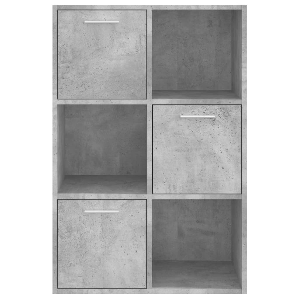vidaXL Dulap de depozitare, gri beton, 60 x 29,5 x 90 cm, PAL