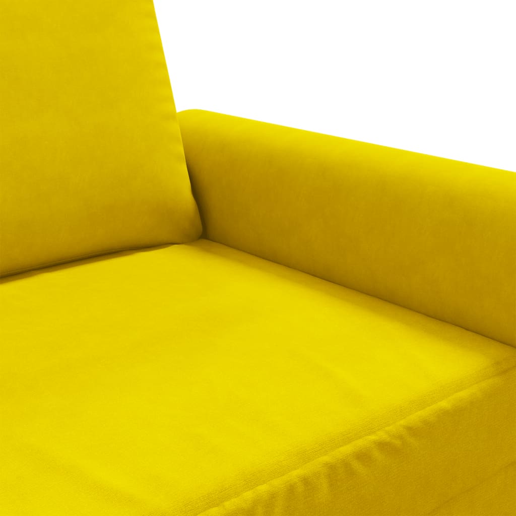 vidaXL Canapea de o persoană, galben, 60 cm, catifea