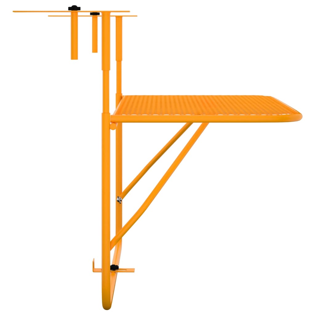 vidaXL Masă de balcon, galben, 60x40 cm, oțel