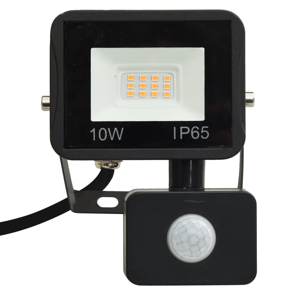 vidaXL Proiector LED cu senzor, 10 W, alb cald