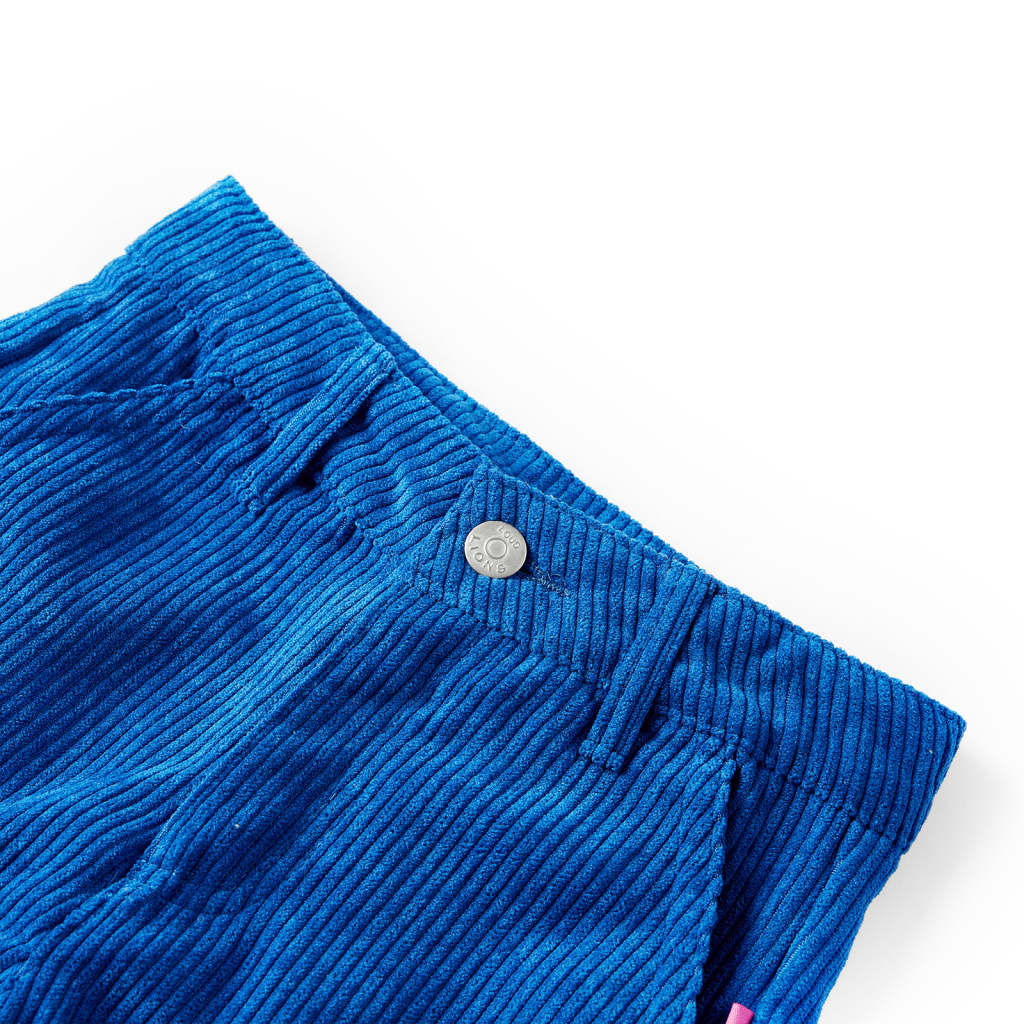 Pantaloni pentru copii, velur, albastru cobalt 92