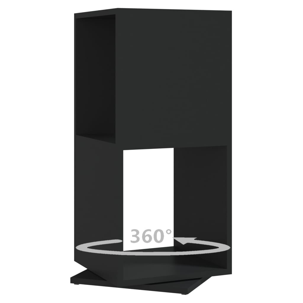 vidaXL Dulap rotativ, negru, 34,5x34,5x75,5 cm, lemn prelucrat