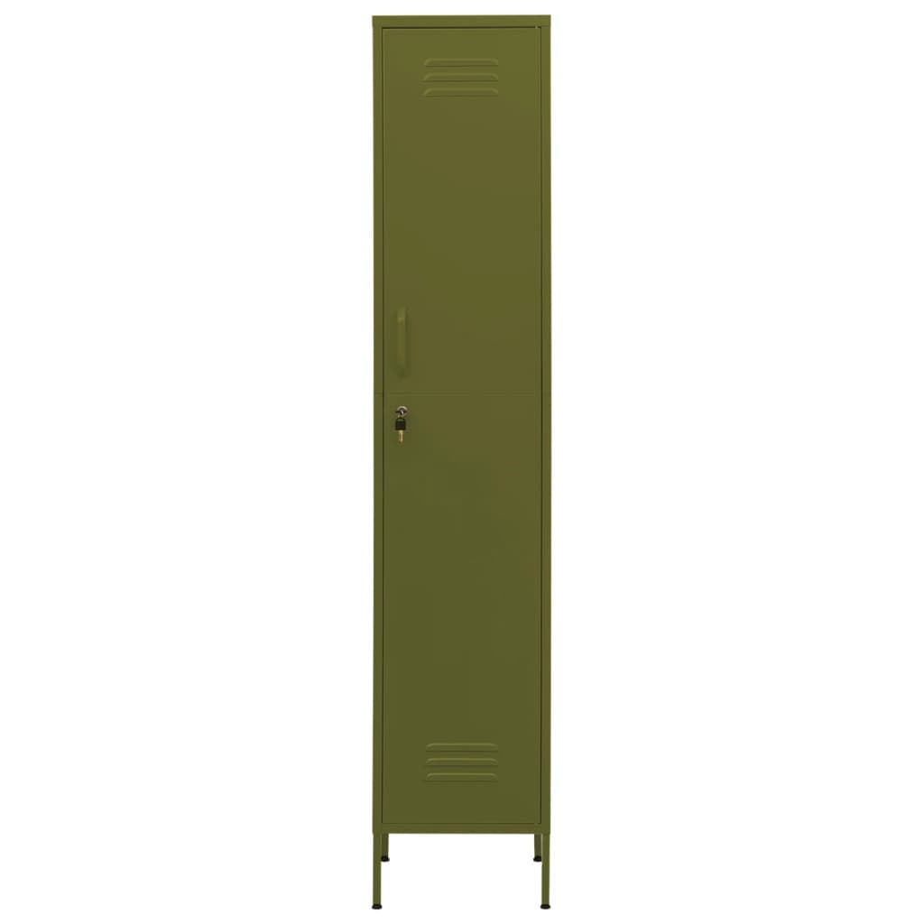 vidaXL Dulap de vestiar, verde măsliniu, 35x46x180 cm oțel