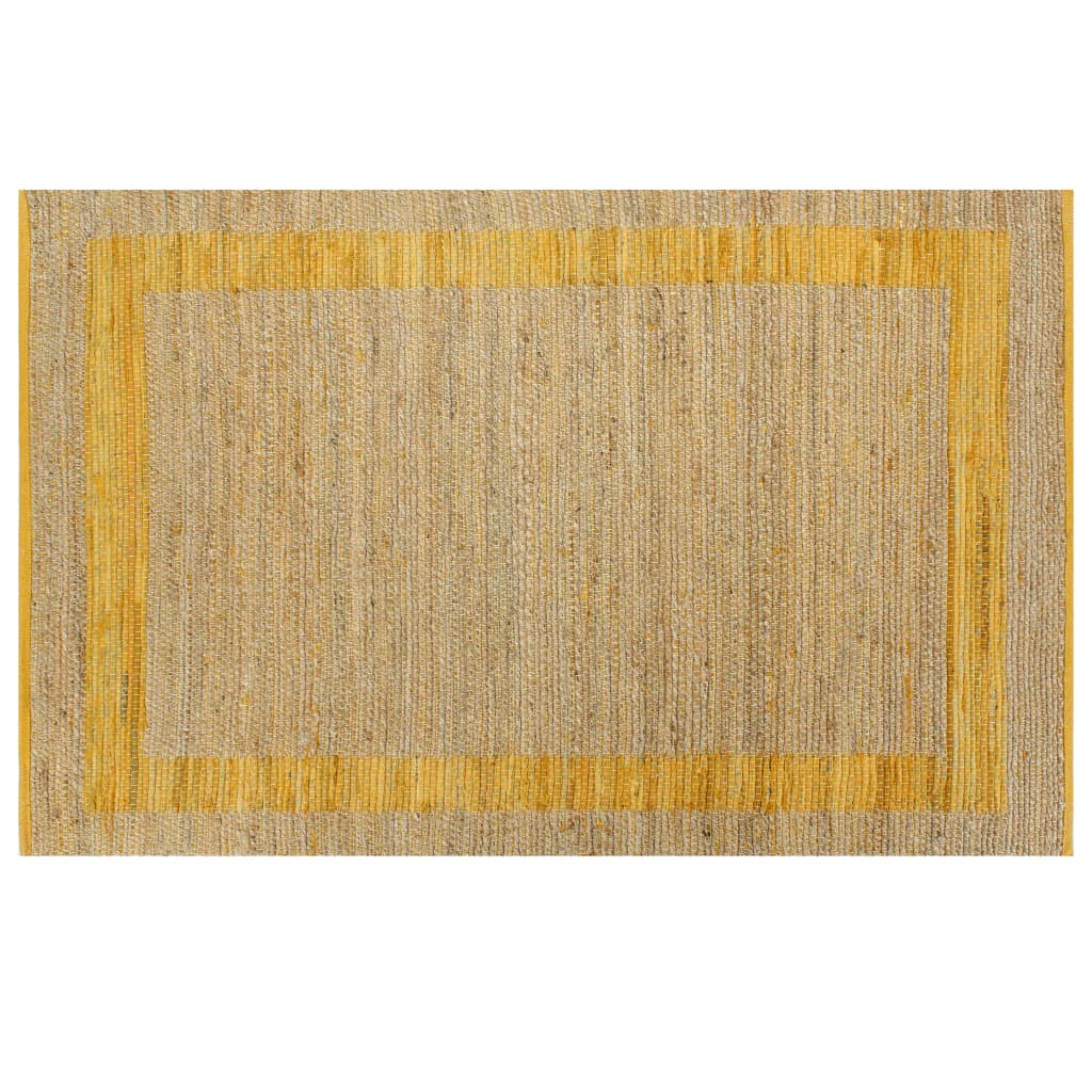 vidaXL Covor manual, galben, 160 x 230 cm, iută