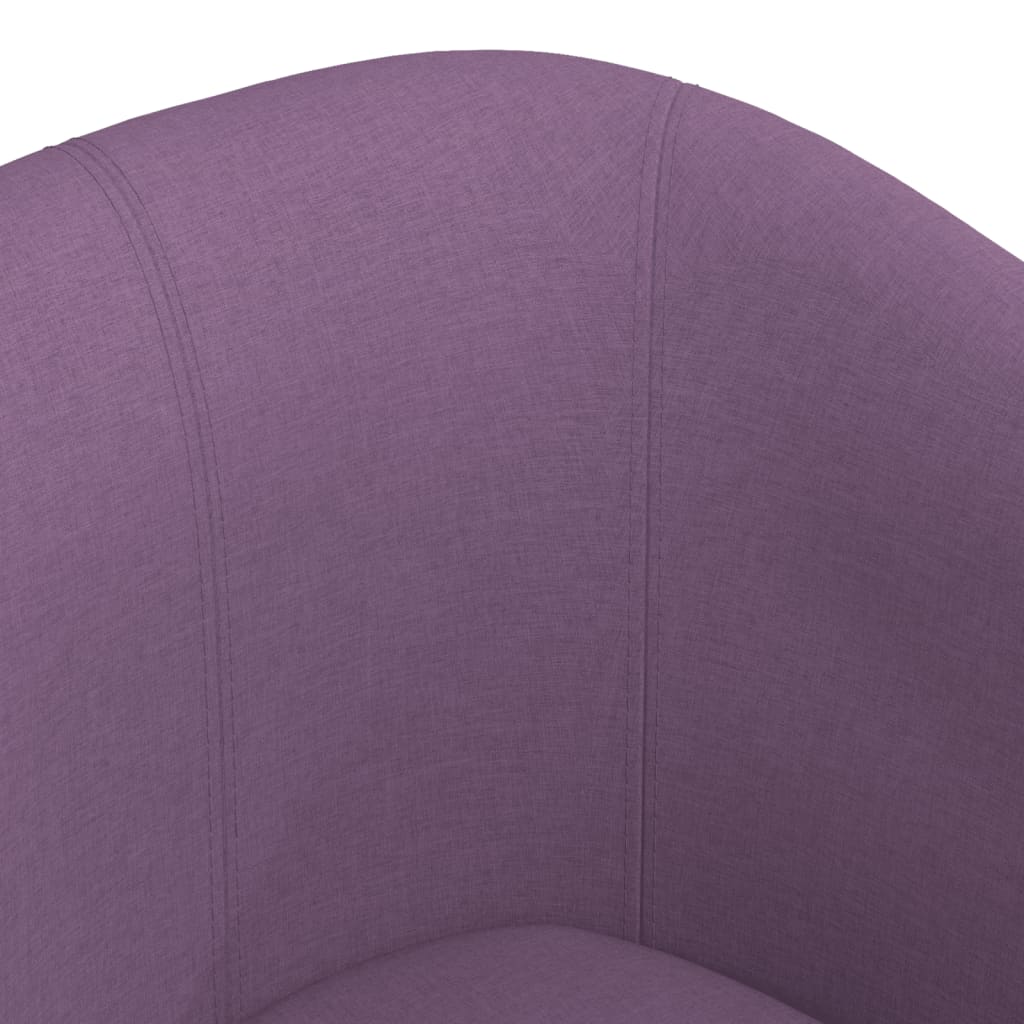 vidaXL Fotoliu tip cuvă cu taburet, violet, material textil