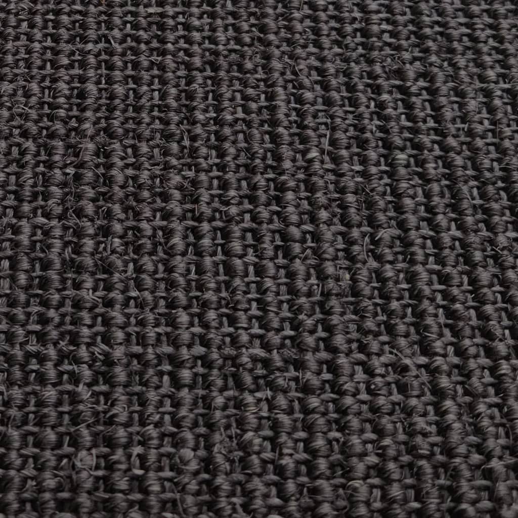 vidaXL Covor din sisal pentru ansamblu de zgâriat, negru, 66x200 cm