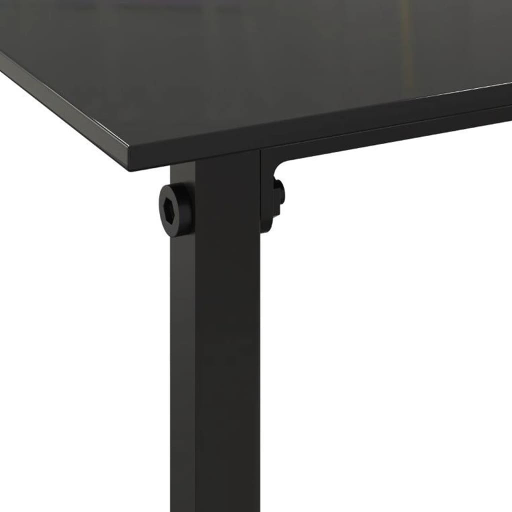 vidaXL Set mobilier de exterior cu perne, 4 piese, negru, poliratan