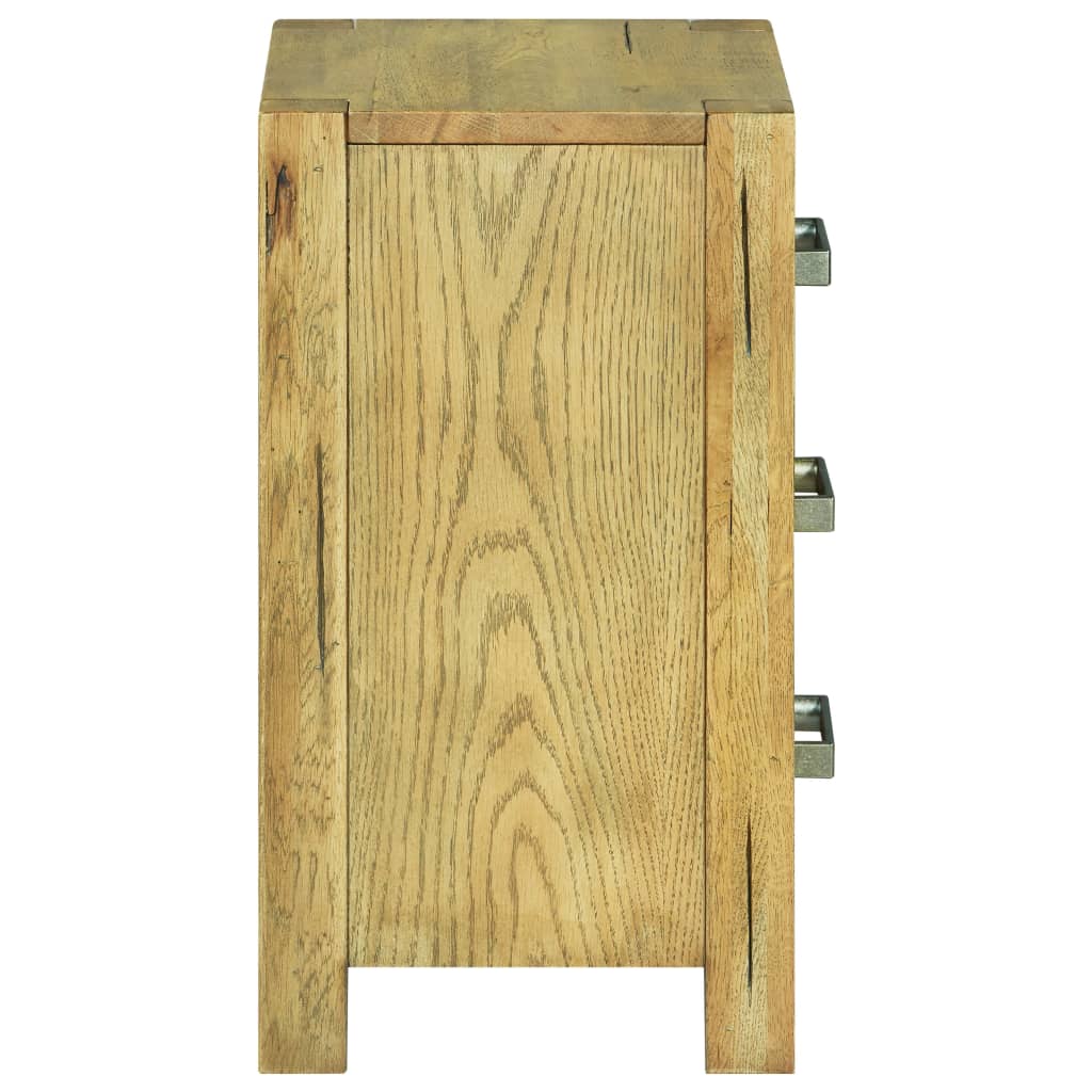 vidaXL Noptieră cu 3 sertare, 40 x 30 x 54 cm, lemn stejar rustic