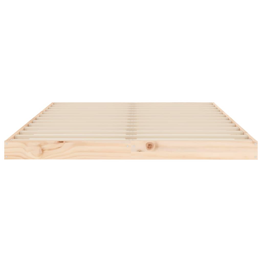 vidaXL Cadru de pat 120x190 cm, mic, dublu, lemn masiv de pin