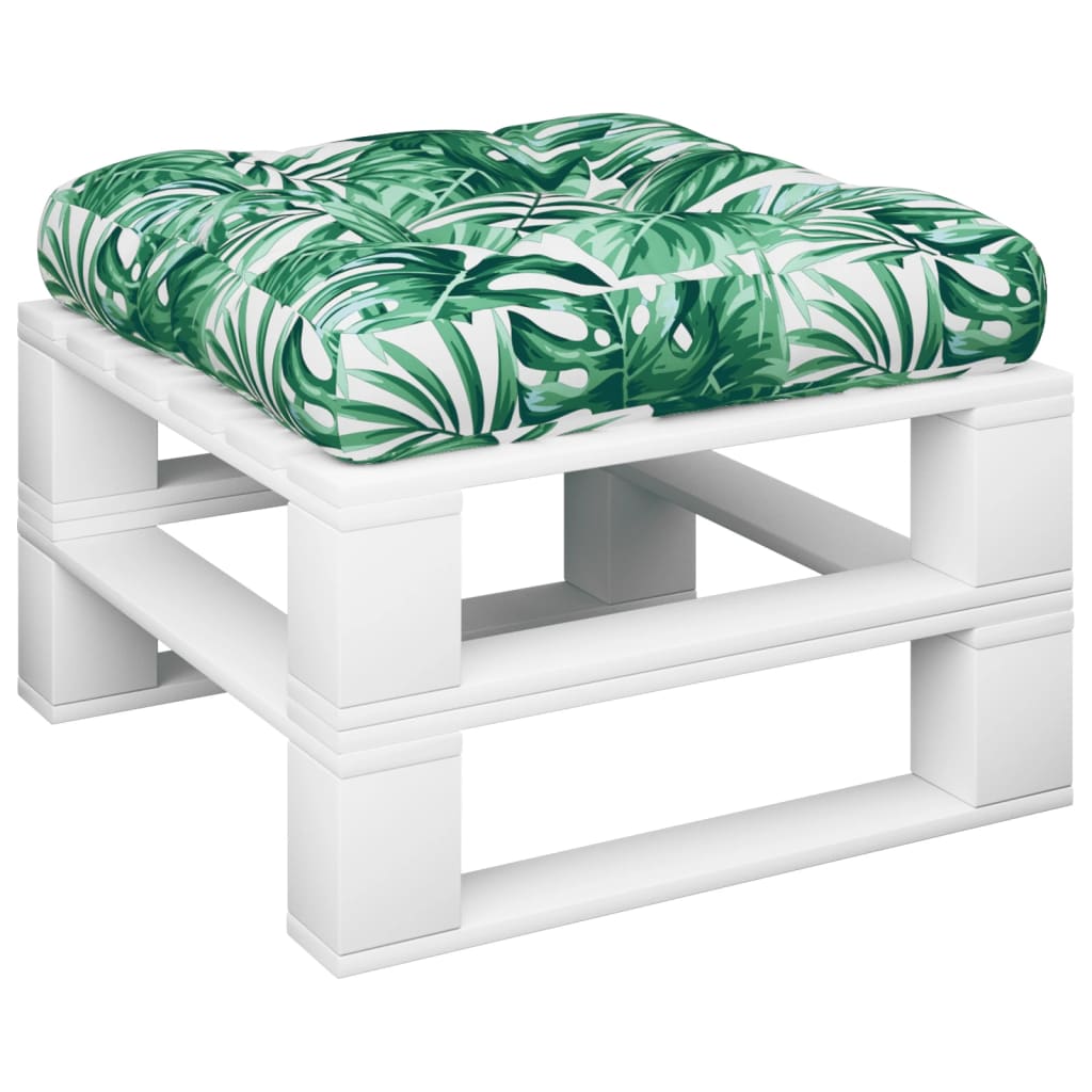 vidaXL Pernă scaun grădină, model frunze, 50x50x10 cm, material textil