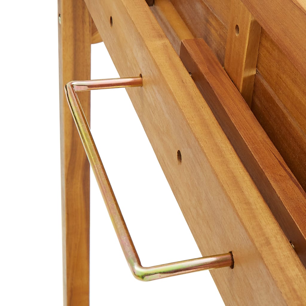 vidaXL Masă de bar pentru balcon, 90x37x122,5 cm, lemn masiv de acacia