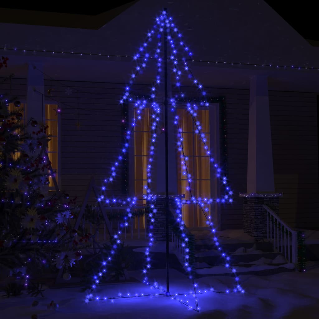 vidaXL Brad Crăciun conic, 300 LED-uri, 120x220 cm, interior&exterior