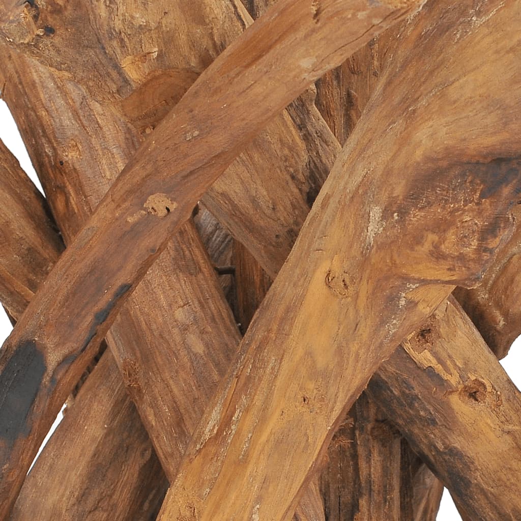 vidaXL Măsuță de cafea, 60 cm, lemn masiv de tec erodat