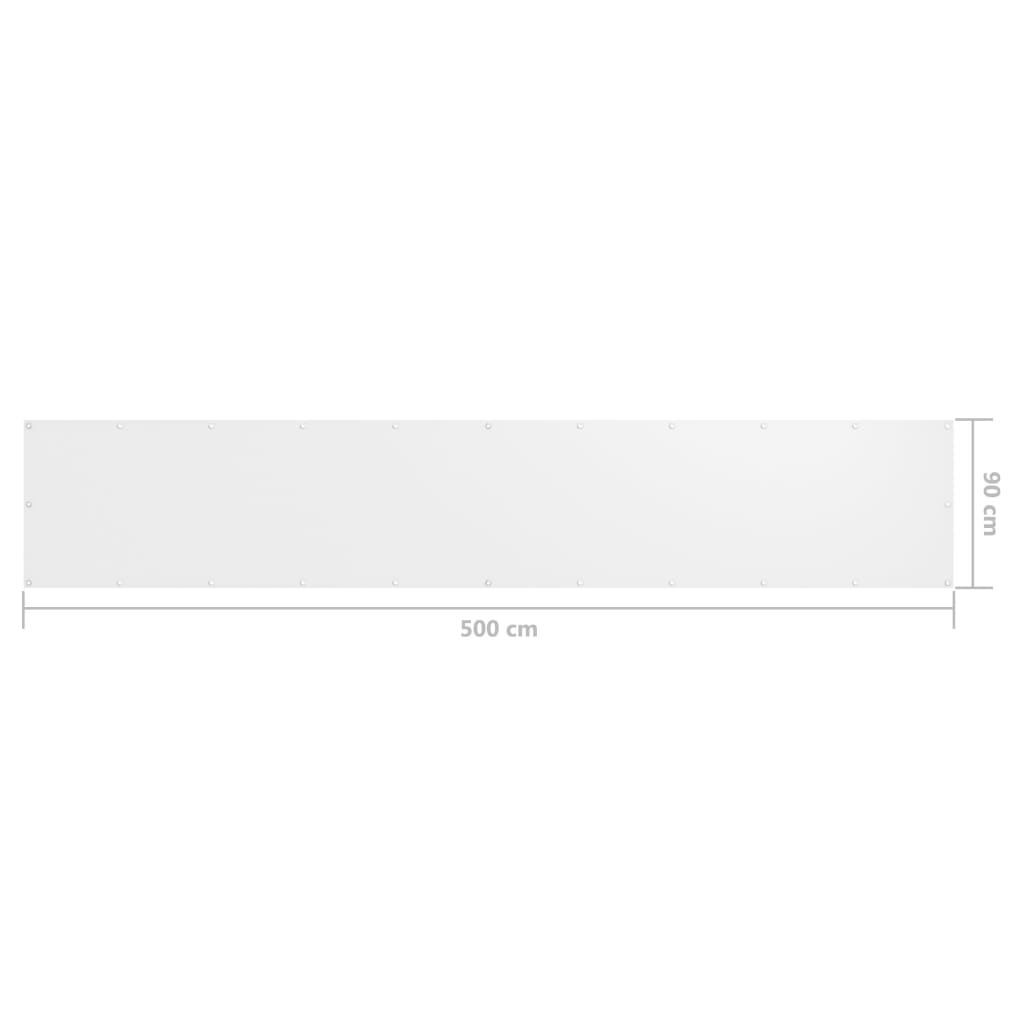 vidaXL Paravan de balcon, alb, 90 x 500 cm, țesătură oxford