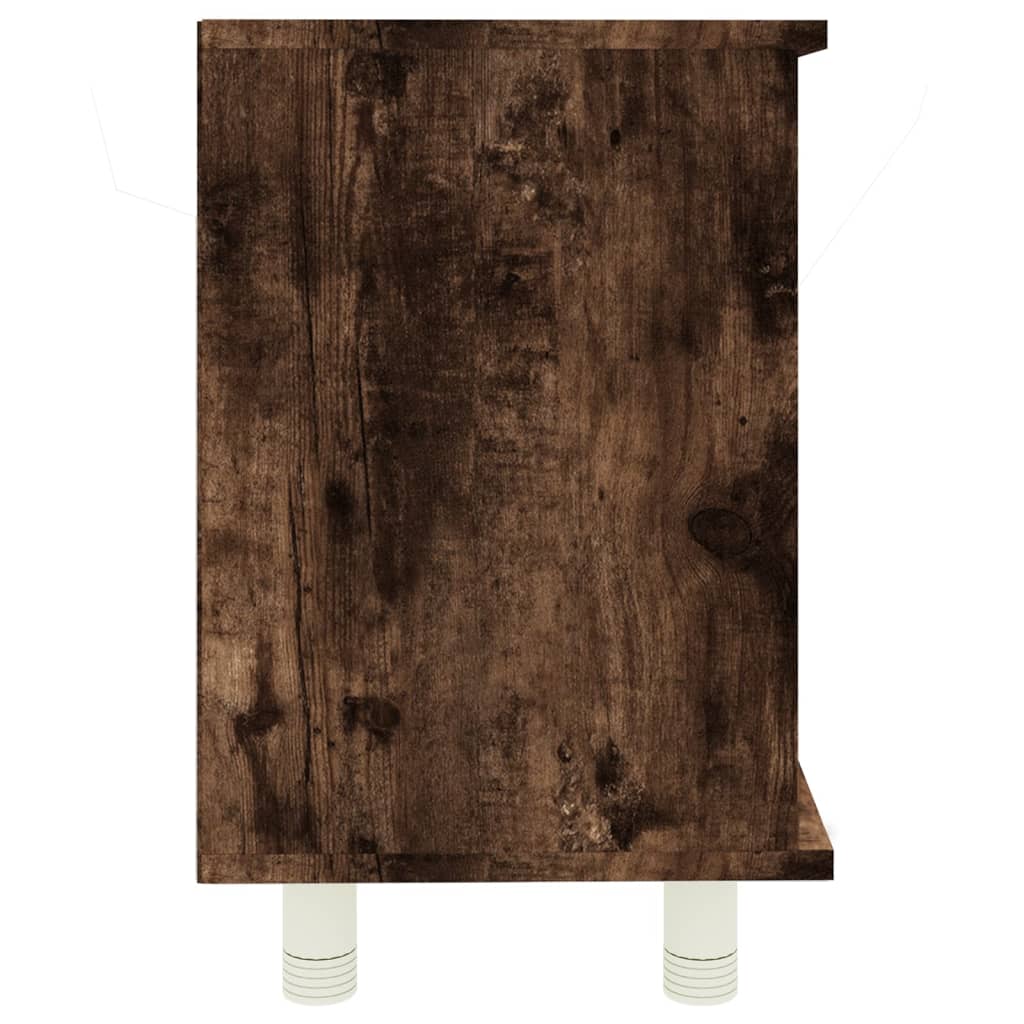 vidaXL Dulap de baie, stejar fumuriu, 60x32x53,5 cm, lemn compozit