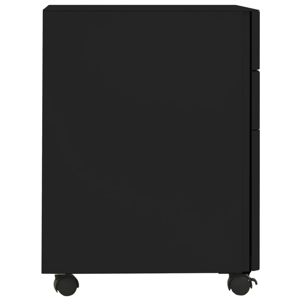 vidaXL Dulap dosare mobil, negru, 30x45x59 cm, oțel