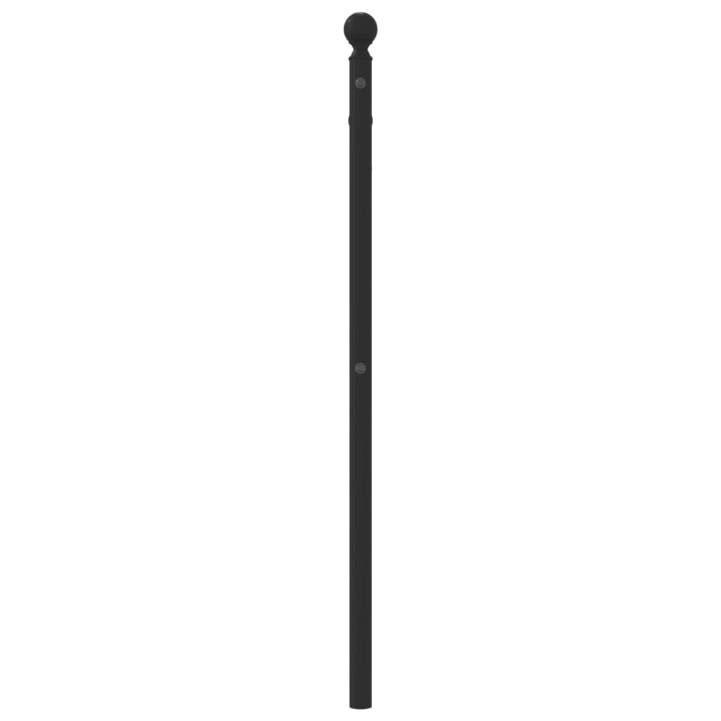 vidaXL Tăblie de pat metalică, negru, 90 cm