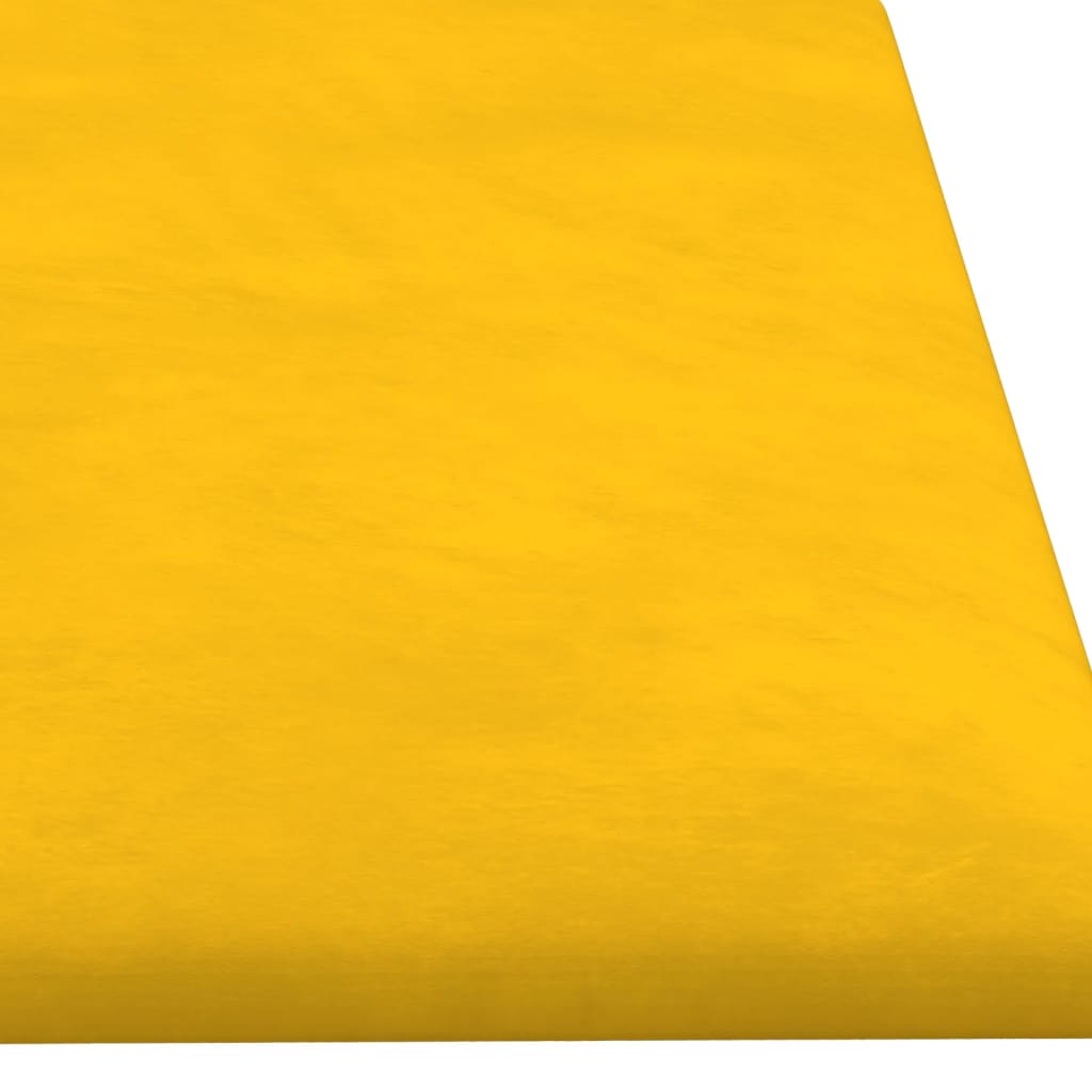 vidaXL Panouri de perete, 12 buc., galben, 60x15 cm, Catifea, 1,08 m²
