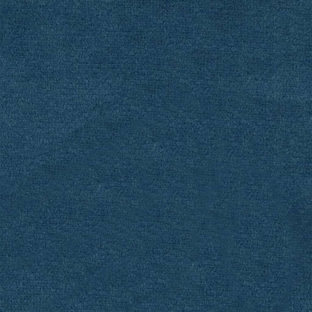 vidaXL Scaune de bucătărie, 2 buc., albastru, catifea