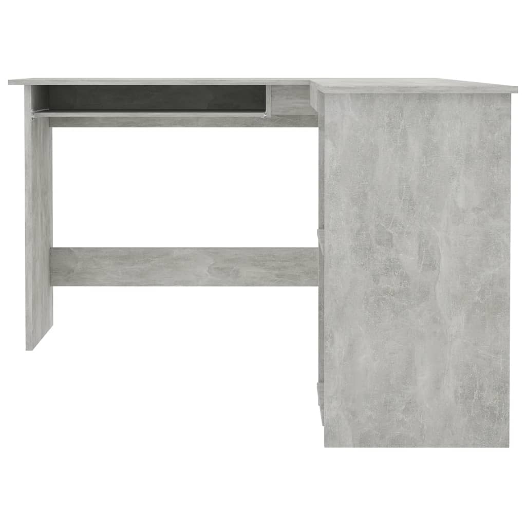 vidaXL Birou de colț în formă de L, gri beton, 120 x 140 x 75 cm, PAL