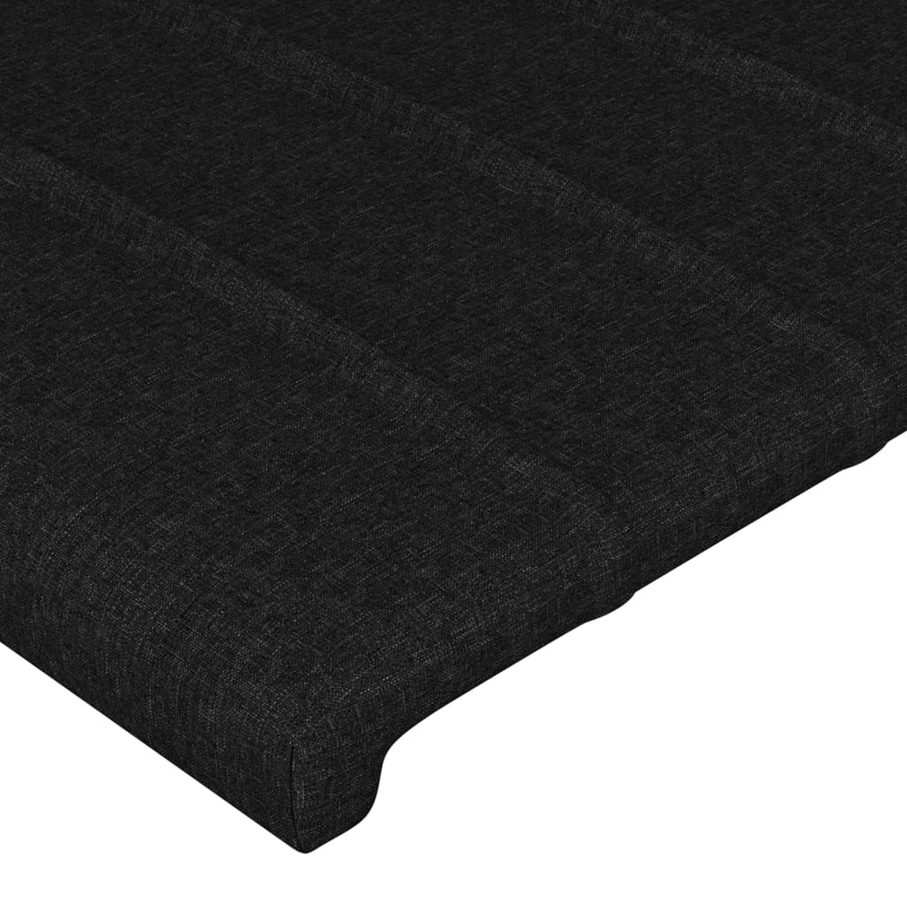 vidaXL Tăblie de pat cu aripioare, negru, 83x16x118/128 cm, textil
