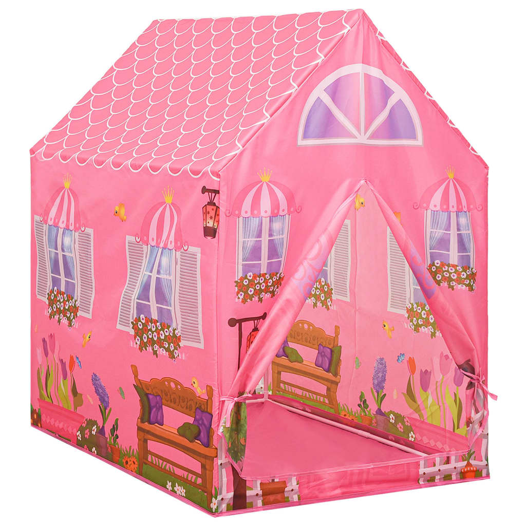 vidaXL Cort de joacă pentru copii, roz, 69x94x104 cm