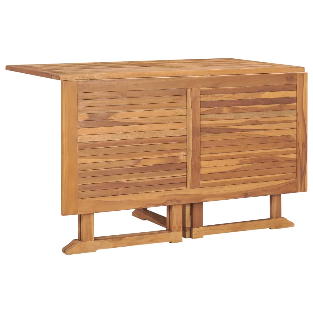vidaXL Set mobilier de exterior pliabil, 7 piese, lemn masiv de tec