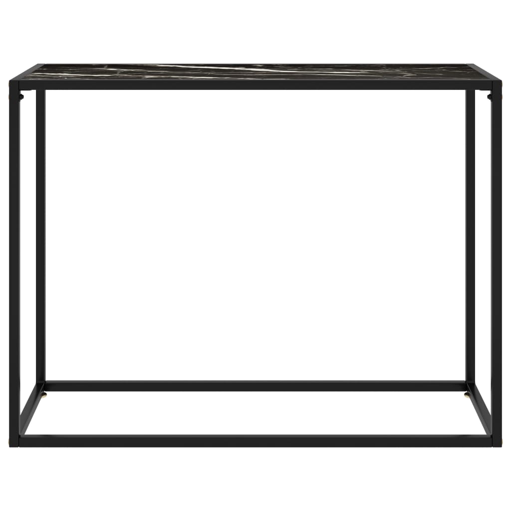 vidaXL Masă consolă, negru, 100x35x75 cm, sticlă securizată