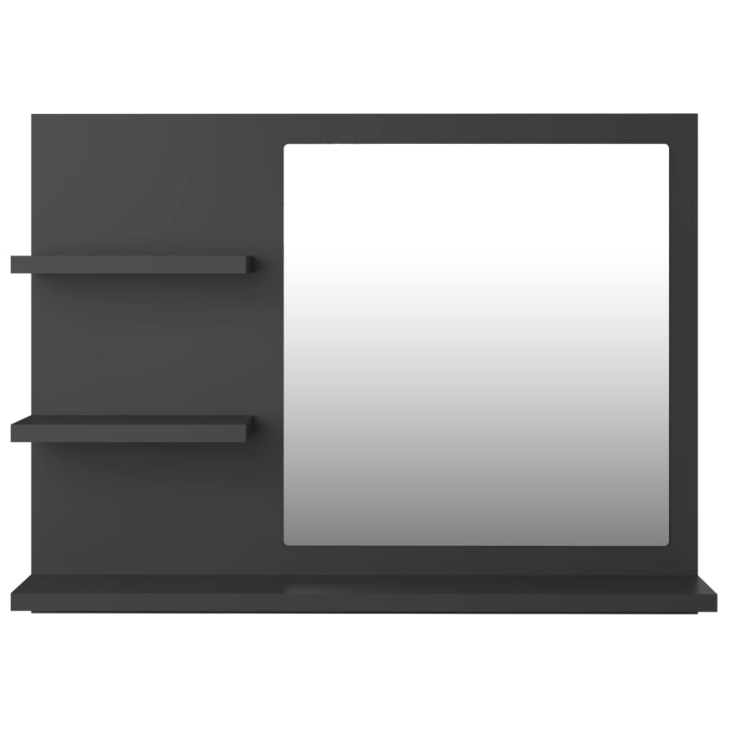 vidaXL Oglindă de baie, gri, 60x10,5x45 cm, PAL