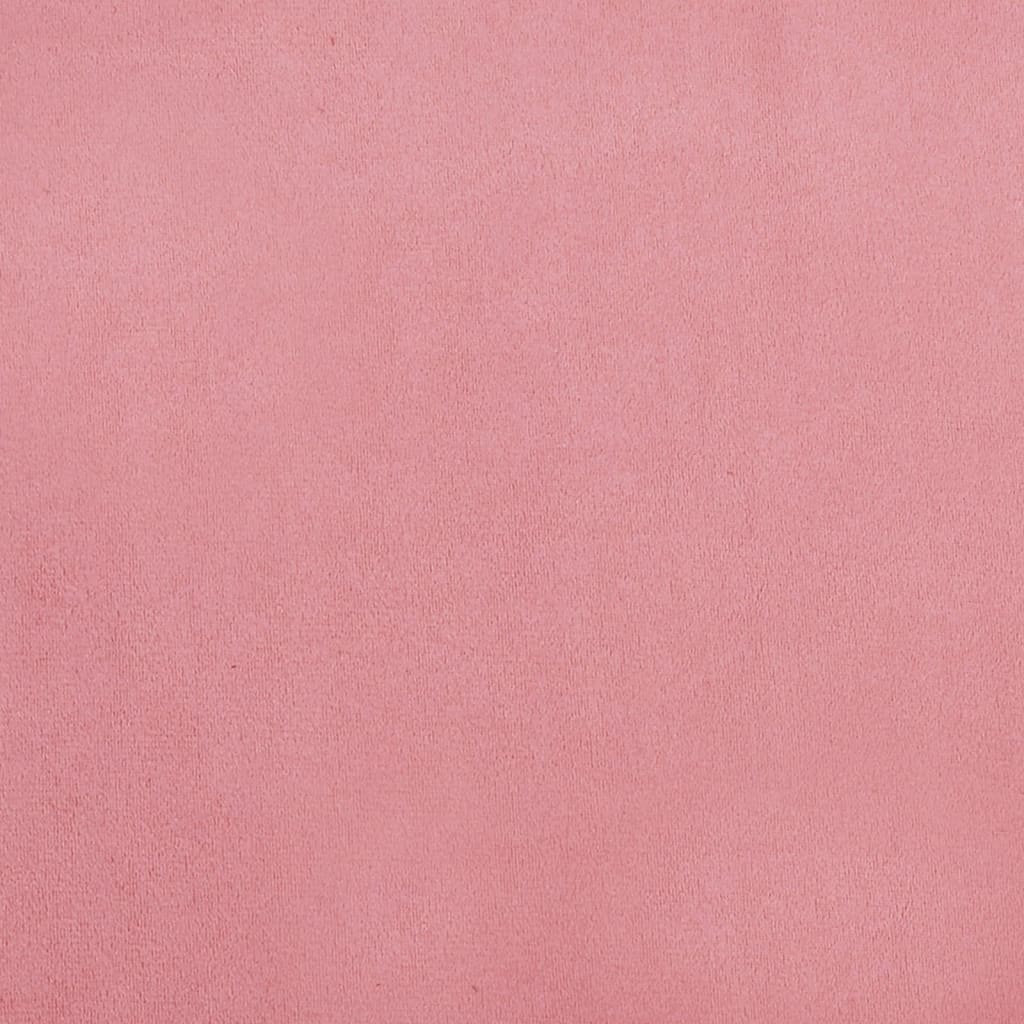 vidaXL Scaune de bucătărie pivotante, 2 buc., roz, catifea