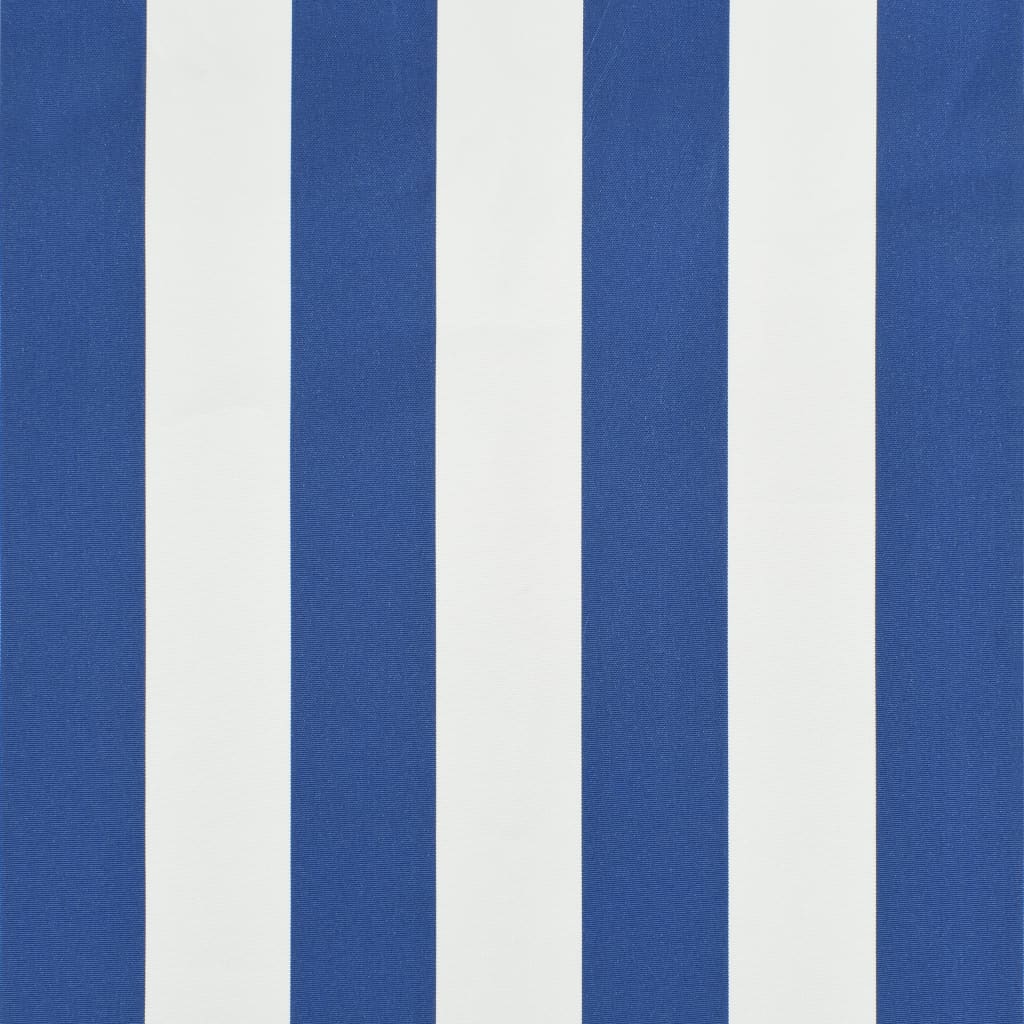 vidaXL Copertină de bistro, albastru și alb, 350 x 120 cm