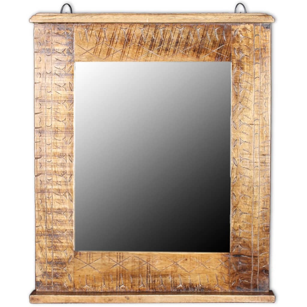 vidaXL Dulap de baie cu oglindă din lemn masiv de mango