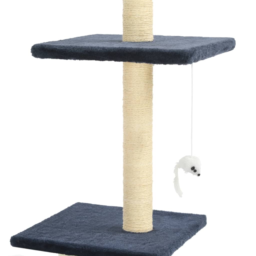 vidaXL Ansamblu pisici, stâlpi funie sisal 260 cm, Bleumarin