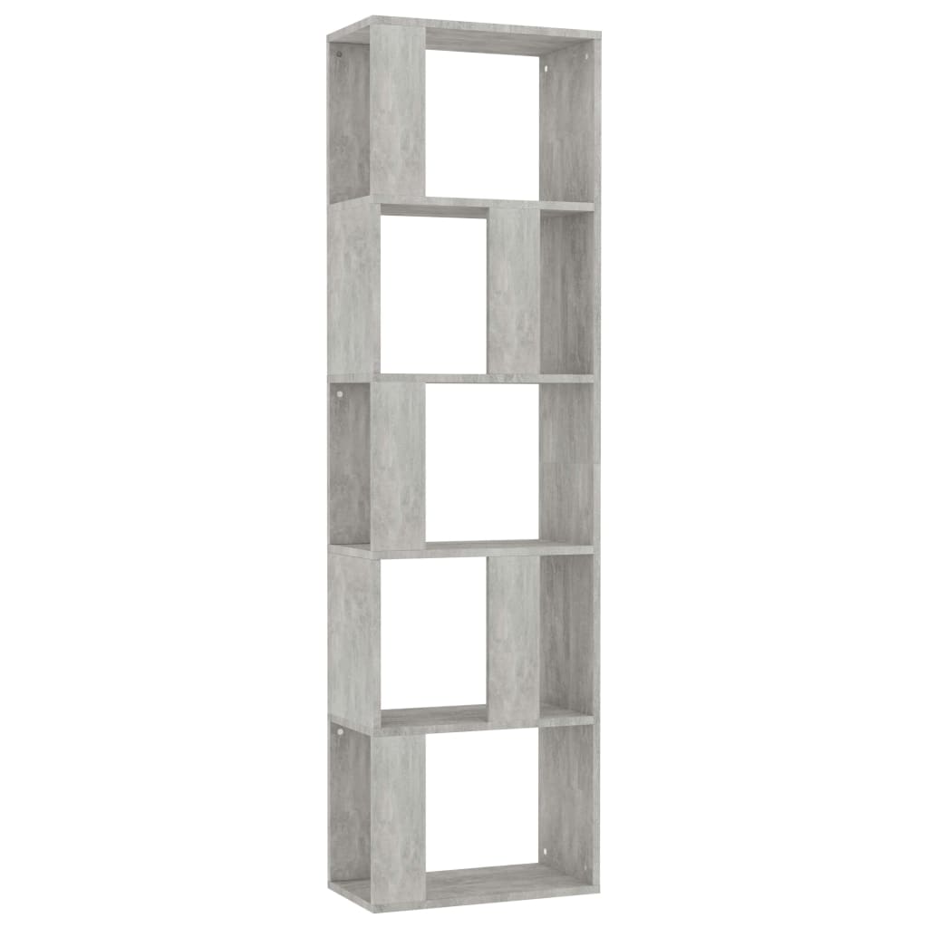 vidaXL Bibliotecă/Separator cameră, gri beton, 45x24x159 cm, PAL