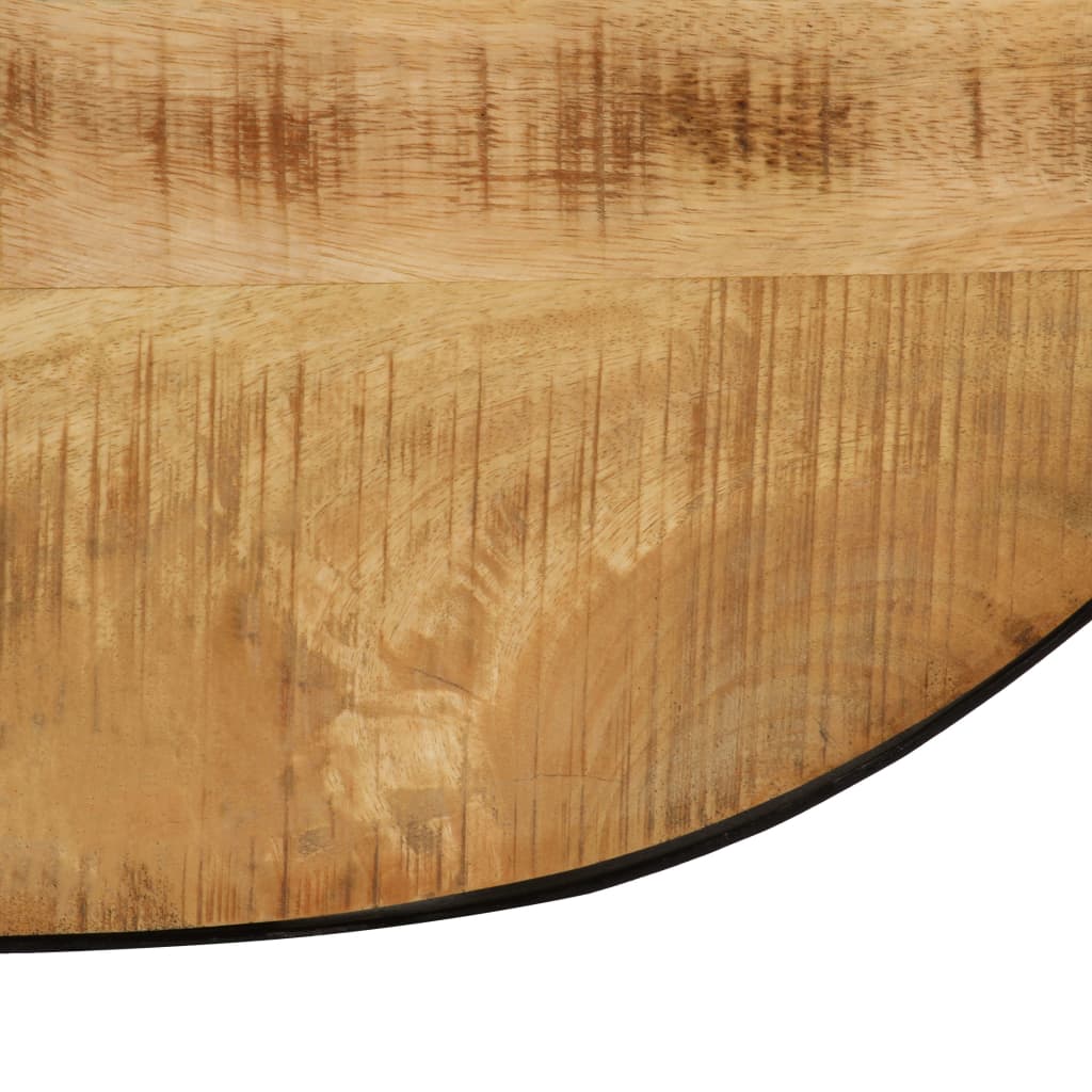 vidaXL Măsuță de cafea ovală, 100 cm, lemn masiv de mango și oțel
