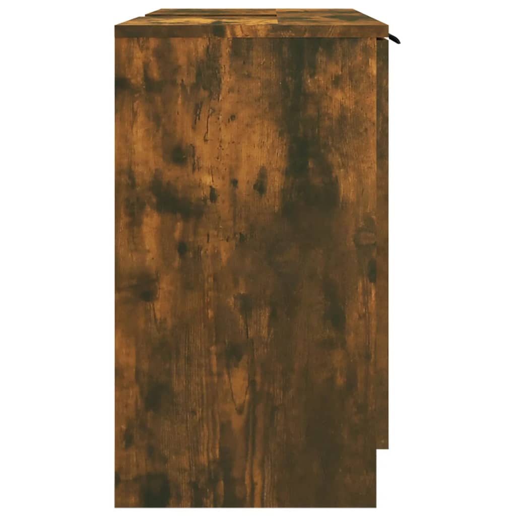 vidaXL Dulap de baie, stejar fumuriu, 64,5x33,5x59 cm, lemn prelucrat