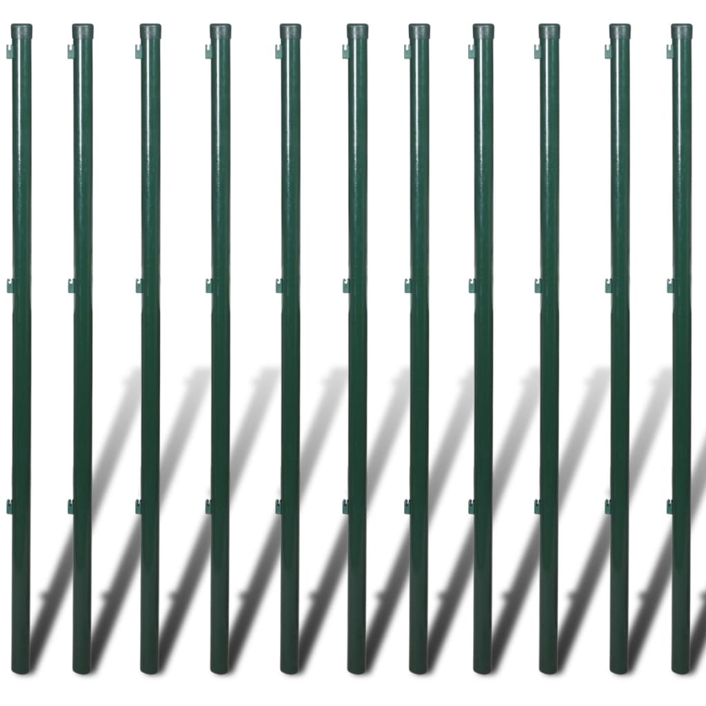 vidaXL Gard de legătură din plasă cu stâlpi/țăruși, 0,8 x 25 m, oțel