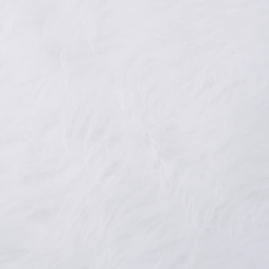 vidaXL Covor fustă brad Crăciun cu șosetă alb 122 cm blană artificială