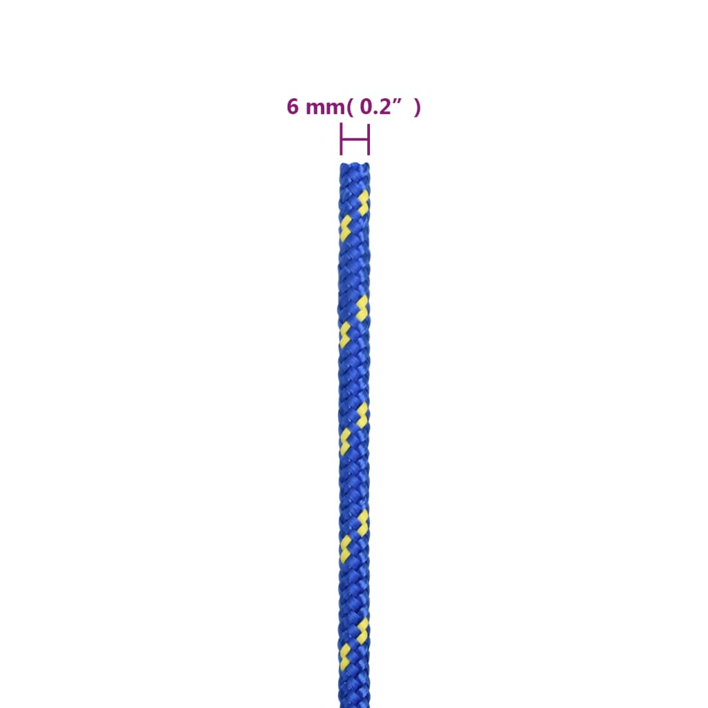 vidaXL Frânghie de barcă, albastru, 6 mm, 25 m, polipropilenă
