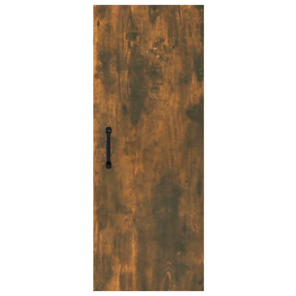 vidaXL Dulap de perete suspendat, stejar fumuriu, 34,5x34x90 cm, lemn